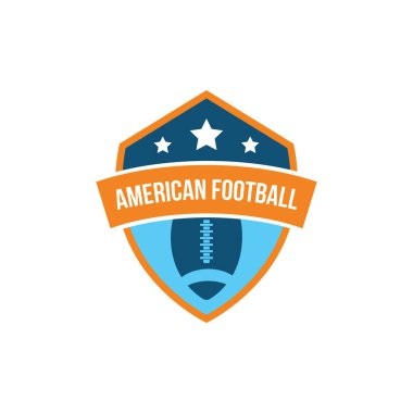 Amerikan futbolu ikonu vektör illüstrasyonu 