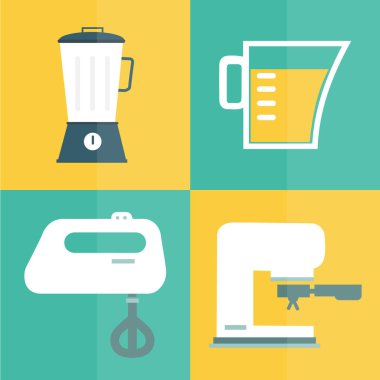 Mutfak, yemek ikonu. Vektör illüstrasyonu  