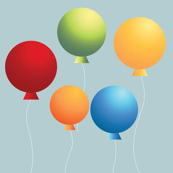 Ilustração Vetorial Balões Coloridos —  Vetores de Stock