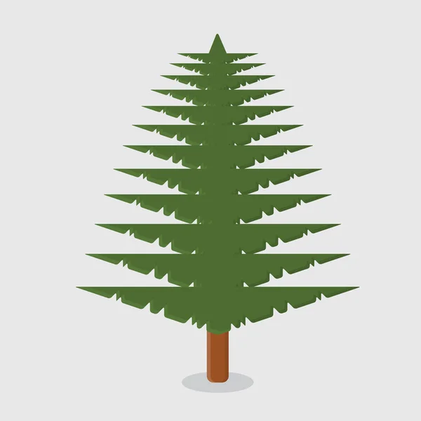 Ikona Drzewa Płaskiej Konstrukcji Ilustracja Wektora — Wektor stockowy