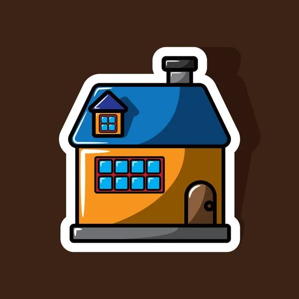 House Building Icon Vector Illustration Graphic Design — Stock Vector