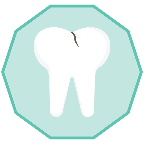 Dental Flat Icon Vector Illustration — Stock Vector