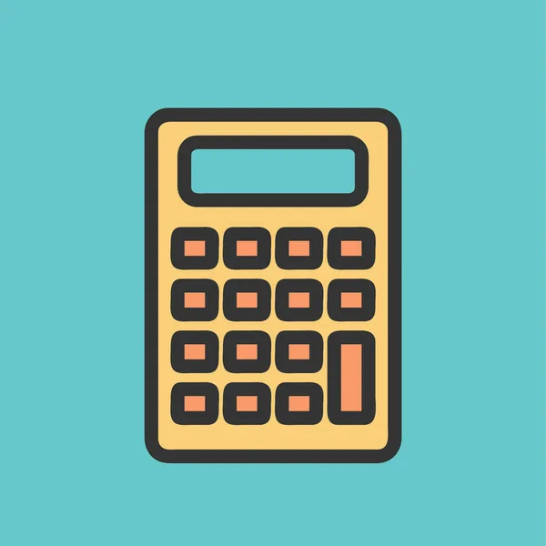 Calculator Icon Vector Illustration Flat Design Style — Stock Vector