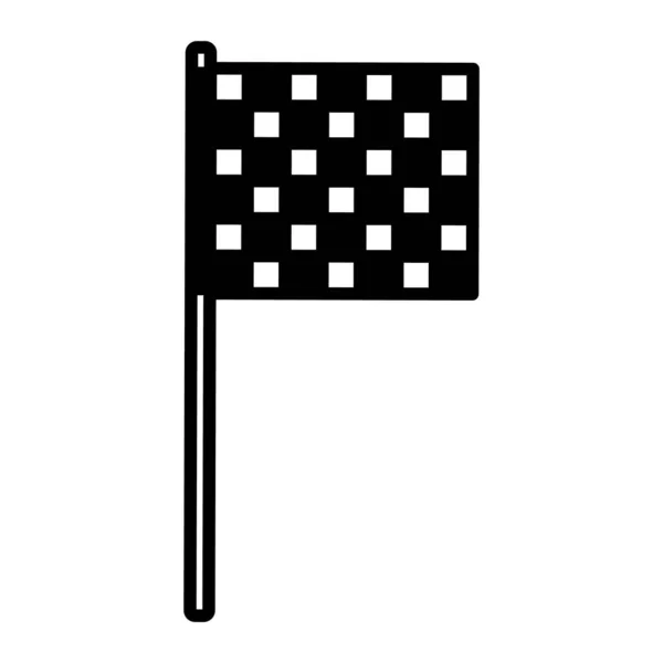 Ícone Bandeira Estilo Preto Isolado Fundo Branco Ilustração Vetor Símbolo —  Vetores de Stock