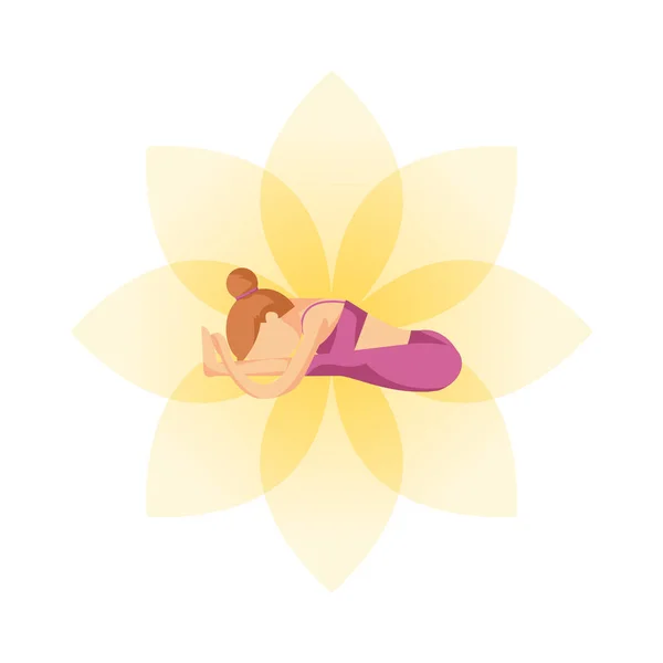 Yoga Vector Ilustración Icono Elemento Fondo — Vector de stock