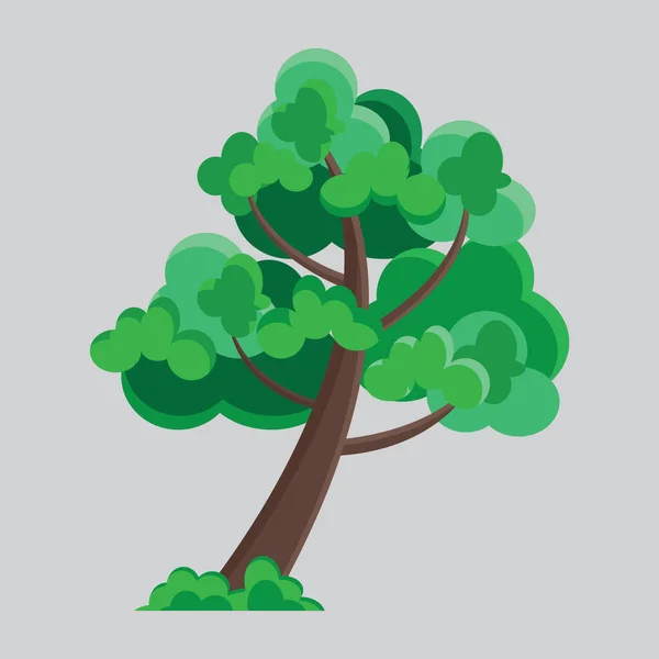 Albero Icona Vettoriale Illustrazione — Vettoriale Stock