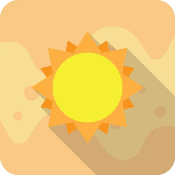 Ήλιος Και Καλοκαίρι Εικονίδιο Λευκό Φόντο — Διανυσματικό Αρχείο