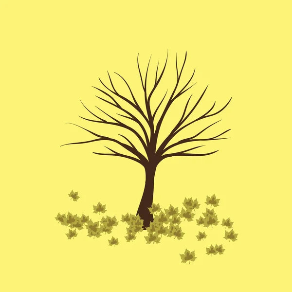 Простая Векторная Иллюстрация Дерева — стоковый вектор