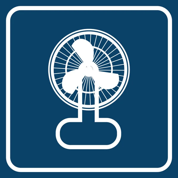 Icono Del Ventilador Estilo Plano Aislado Ilustración Vector Fondo Blanco — Vector de stock