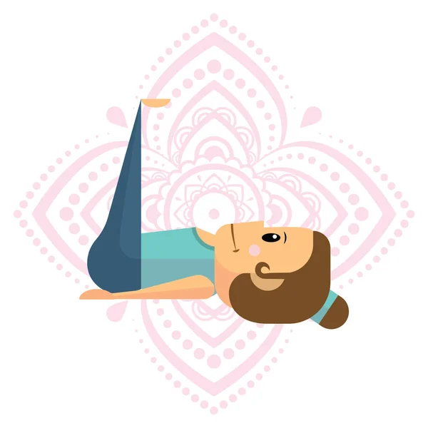 Yoga Meditation Vektorillustration — Stockvektor