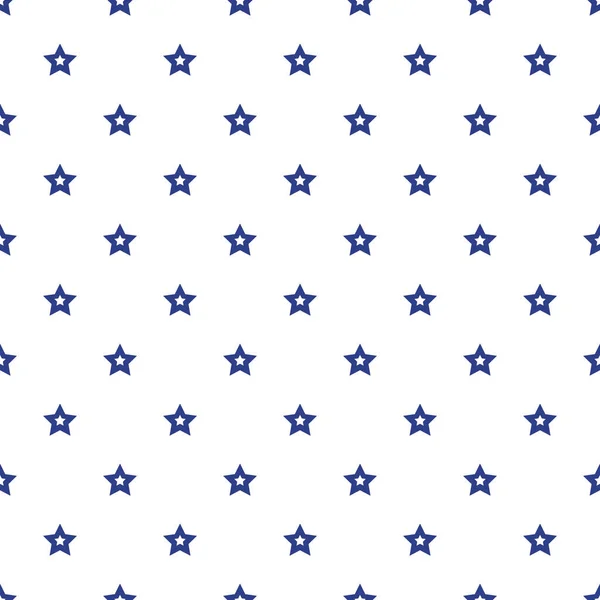 Hladký Vzor Modrými Hvězdami — Stockový vektor