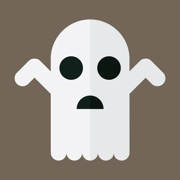 Halloween Fantasma Plano Icono — Archivo Imágenes Vectoriales