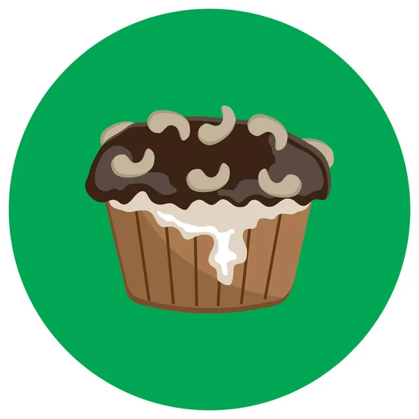 Icona Cupcake Illustrazione Vettoriale — Vettoriale Stock