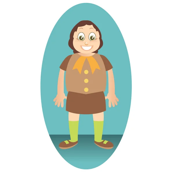 Illustrazione Vettoriale Personaggio Dei Cartoni Animati Carino — Vettoriale Stock