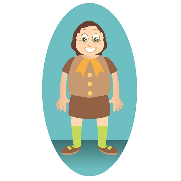 Vektorillustration Einer Niedlichen Cartoon Figur — Stockvektor