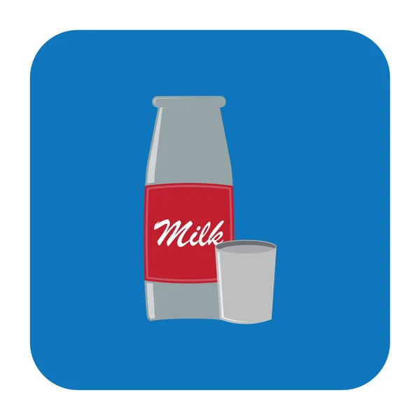 Icona Della Bottiglia Latte Illustrazione Sana Del Vettore Progettazione Alimentare — Vettoriale Stock