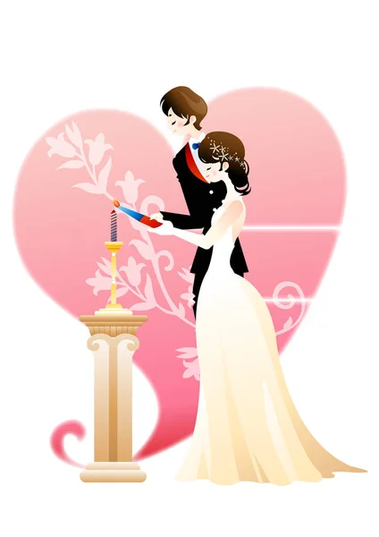 Wedding Concept Icon Vector Illustration — Stock Vector