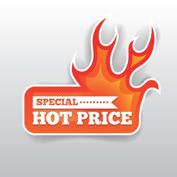 vector illustration of a red hot sale tag