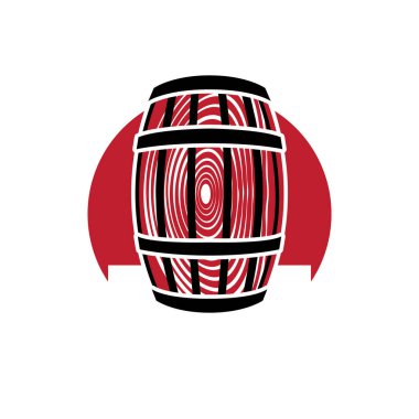 Kırmızı ve siyah ve beyaz ikonun vektör illüstrasyonu