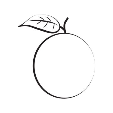 Tek meyve simgesinin vektör illüstrasyonu