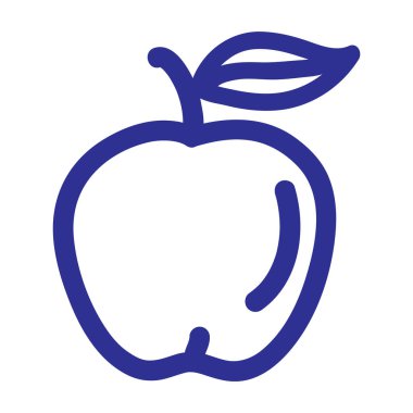 Beyaz arkaplanda elma vektörü simgesi