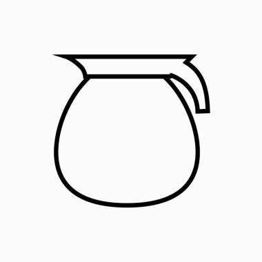 Tek izole kahve ikonunun vektör çizimi