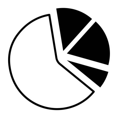 Pasta çizelgesi simgesi, vektör illüstrasyonu
