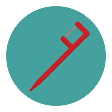 İzole edilmiş tek bir beyzbol sopası simgesinin vektör çizimi