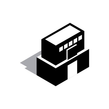 Modern b 'nin vektör illüstrasyonu inşa simgesinden yoksun