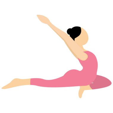 Yoga pozu. vektör illüstrasyonu