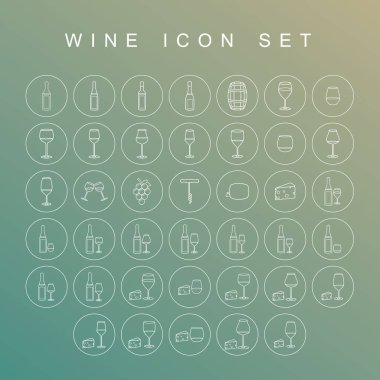 Tasarımınız için modern vektör simgeleri kümesi