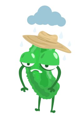 Yeşil elmanın komik çizgi film karakteri