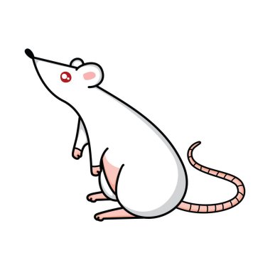 Beyaz arkaplanda sevimli çizgi film kertenkelesi