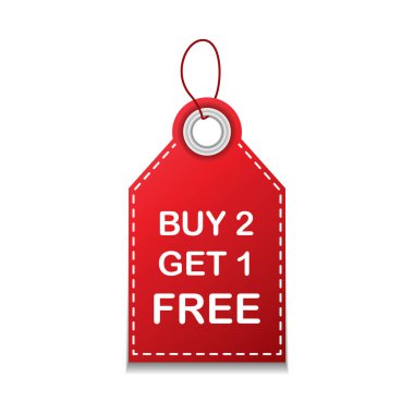 Fiyat etiketinin satışı için bir etiketin vektör illüstrasyonu