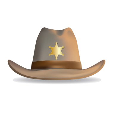 Beyaz arkaplanda izole edilmiş şapka vektör illüstrasyonu