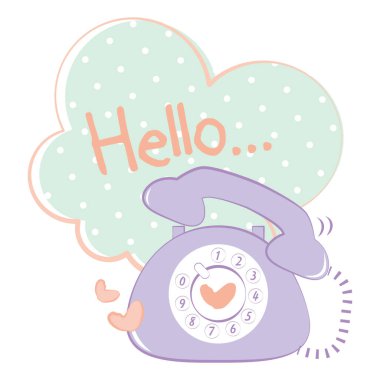 Sevimli bir karikatür kalbin vektör çizimi