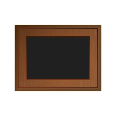 beyaz arkaplanda izole edilmiş ahşap çerçeve