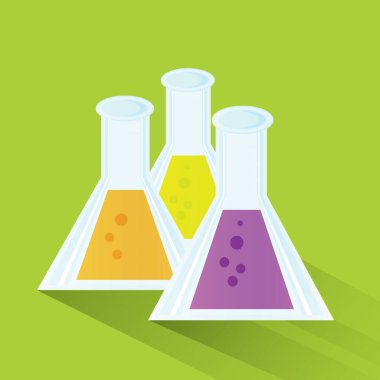 Laboratuvar matarası ikonu. vektör illüstrasyonu