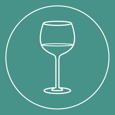 Cam simge, vektör illüstrasyonu