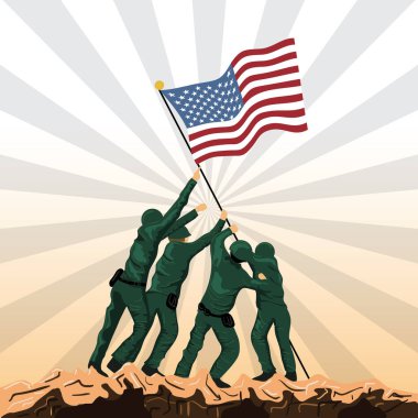 Amerikan bayraklarında Amerikan bayrağı