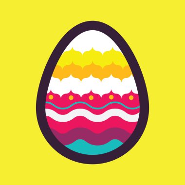 Paskalya yumurtası ikonu vektör çizimi tasarımı