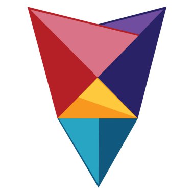 Soyut geometrik şekillerin vektör çizimi