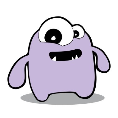 Çizgi film canavarının vektör çizimi