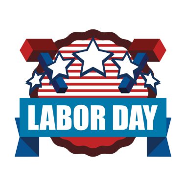 Ulusal sembollü Amerikan teması için renkli vektör illüstrasyonu