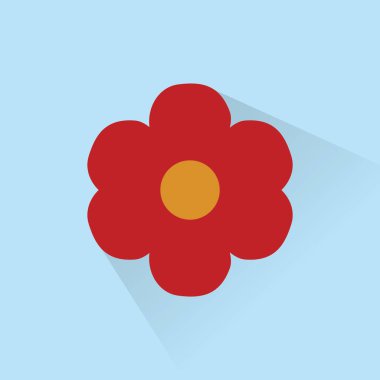 Çiçek ikonu. düz dizayn biçimi 10