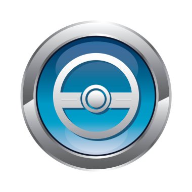 Mavi ve beyaz ikonun vektör illüstrasyonu