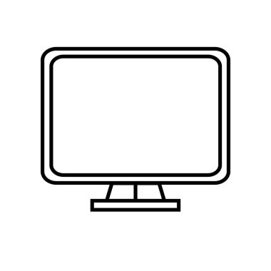 Bilgisayar simgesi. Web için izleyici vektör simgelerinin düz çizimi