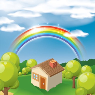 gökkuşağı, arkaplan, vektör illüstrasyonu 