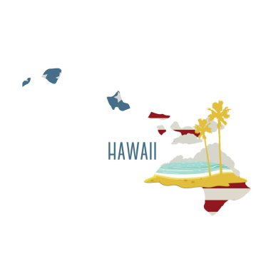 Ulusal sembollü Amerikan teması için renkli vektör illüstrasyonu