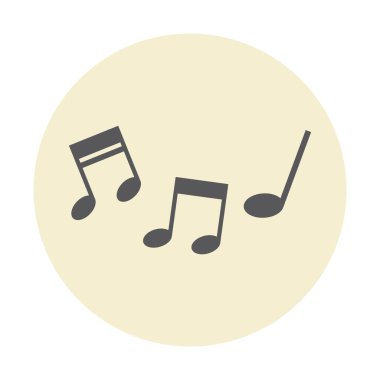 Müzik notası simgesi. vektör illüstrasyonu